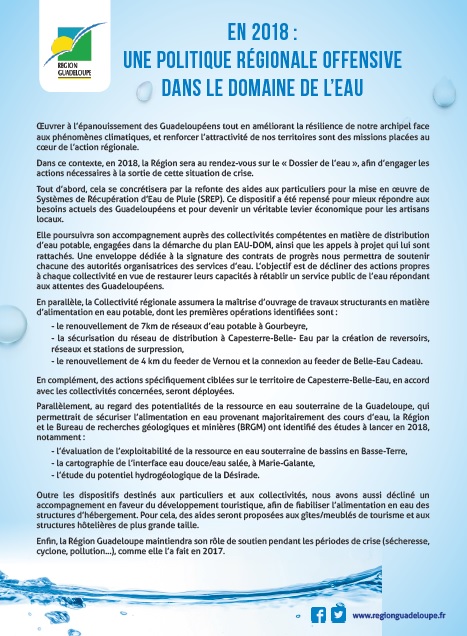 Région Guadeloupe Alimentation En Eau Potable La Région