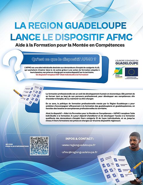 Région Guadeloupe-DEPOT DE DOSSIER - Aide à la Formation pour la Montée en Compétences (AFMC)