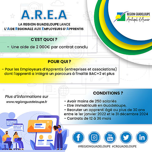 Région Guadeloupe-AIDE REGIONALE AUX EMPLOYEURS D’APPRENTIS (AREA)