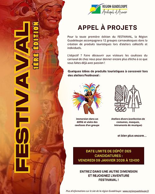 Région Guadeloupe-Appel à projets — 1ère édition du FESTIVAVAL !