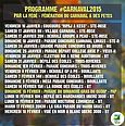 Carnaval - Programme de la fédération 2015